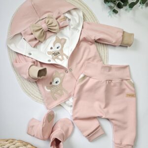 Komplet "srnica" - puder roza, večji